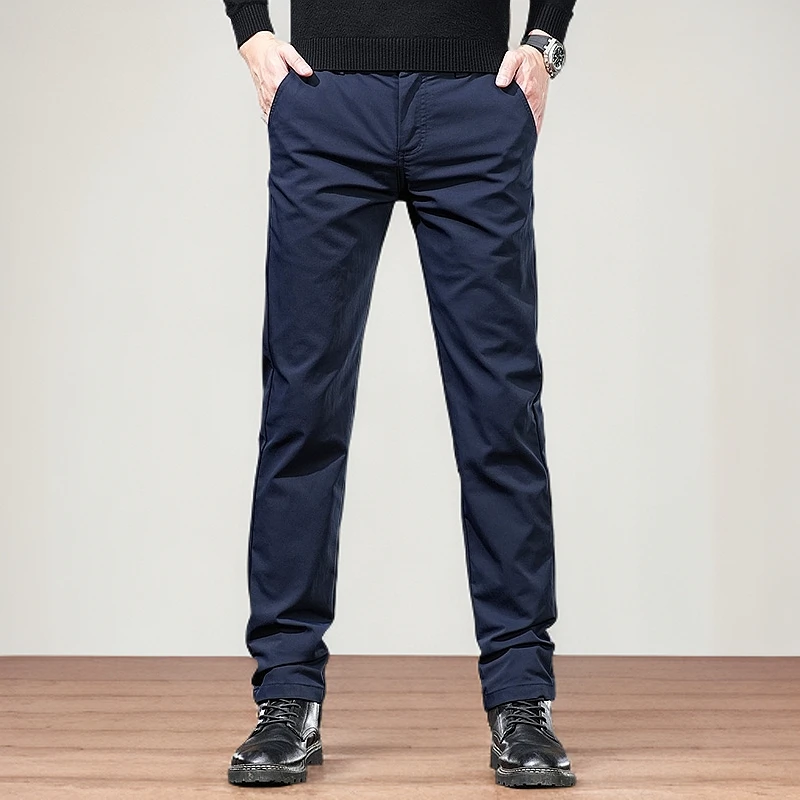 春秋新款直筒休闲裤宽松舒适裤子高端轻奢百搭商务-2502