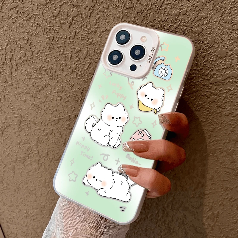 小白猫咪适用华为mate60苹果oppo小米15/14/13pro防摔vivo手机壳