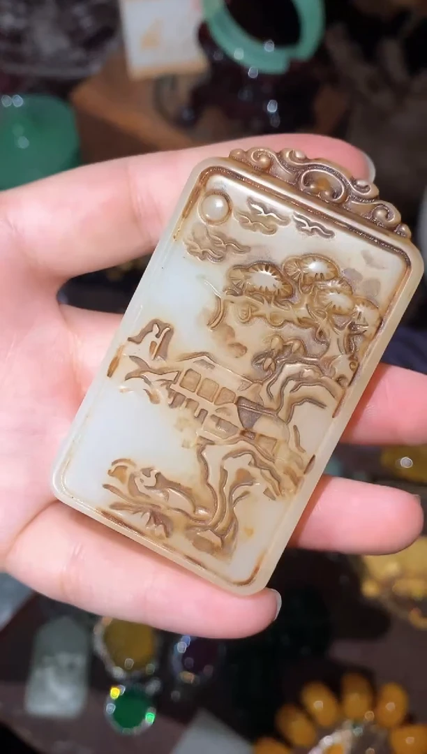 和田玉未镶嵌颈饰永玉阁精品专属摆件