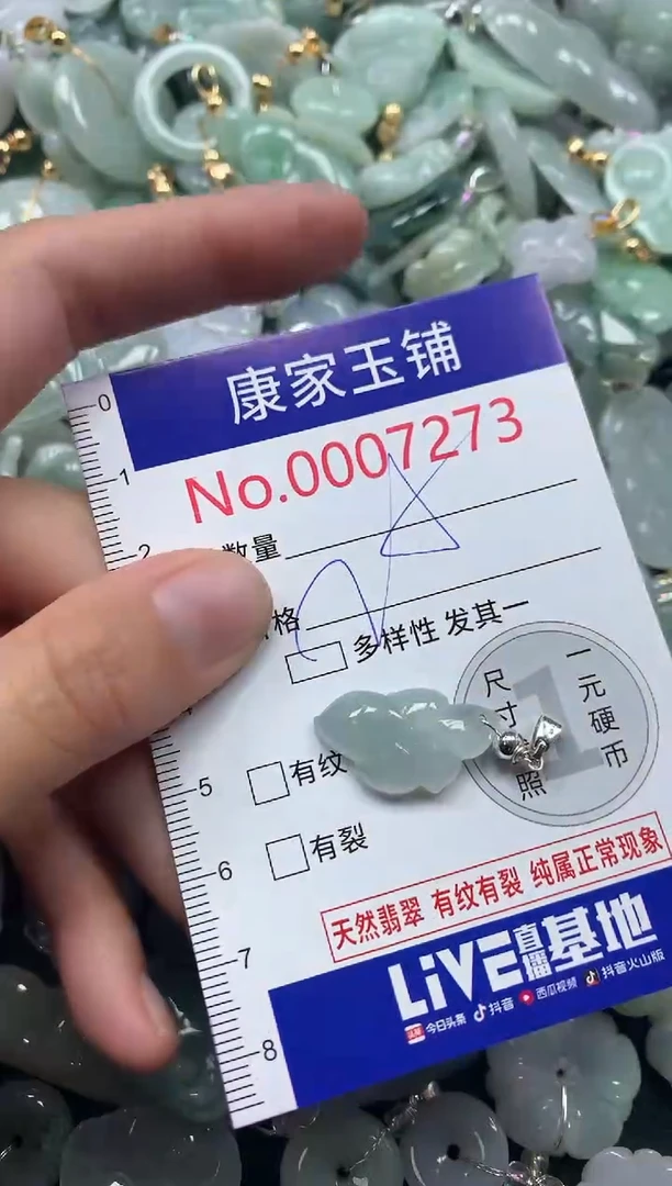 吊坠(不含链)未镶嵌翡翠7273