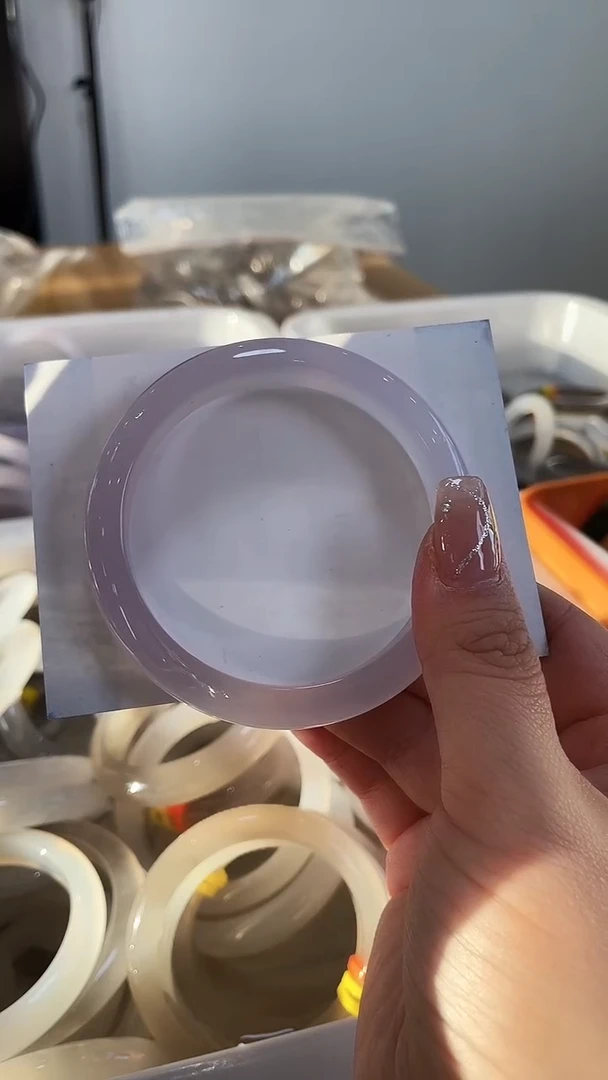 【闪购商品】玛瑙/玉髓手镯合金高冰天然玛瑙冰种玉髓手镯58