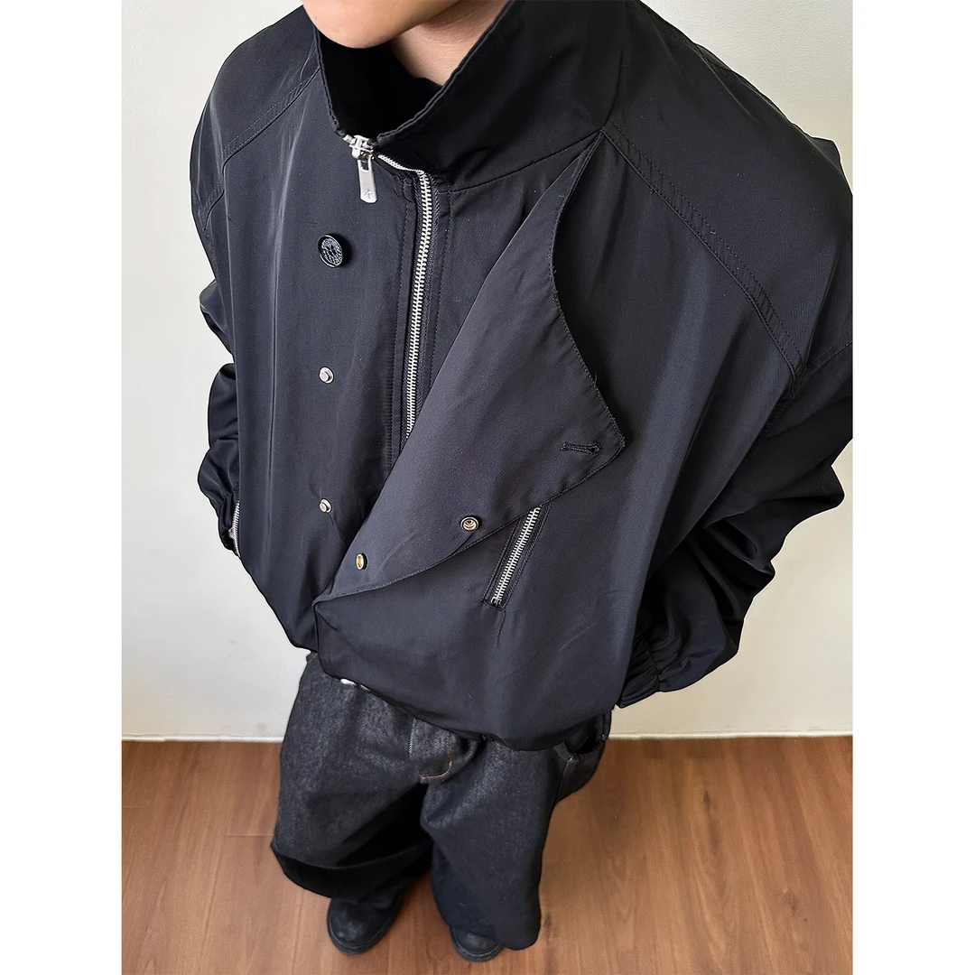 MADEEXTREME 春季三防哈雷硬朗风衣领廓形解构设计精致显瘦夹克