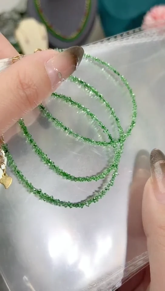 【闪购商品】钻石手链银S925镶嵌绿色99