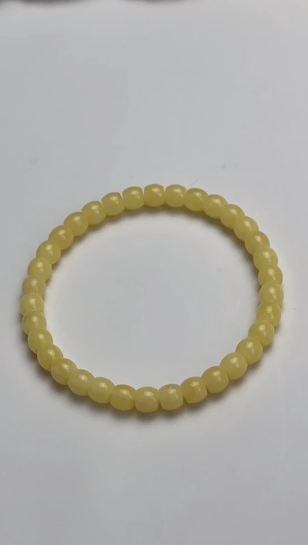【闪购商品】琥珀裸石未镶嵌QM-纯色6.0mm手串