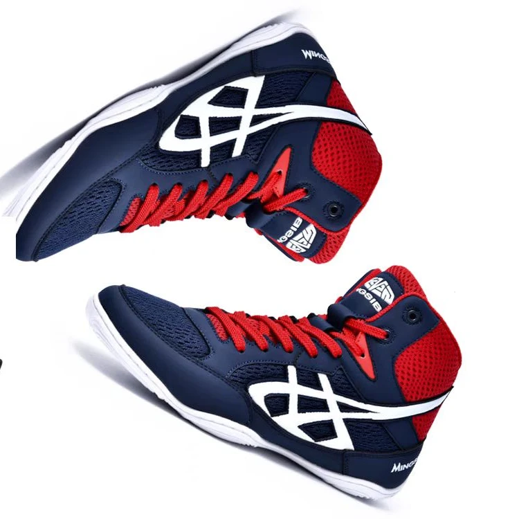 摔跤鞋女专业比赛透气搏击鞋训练鞋室内格斗拳击鞋防滑男健身散打