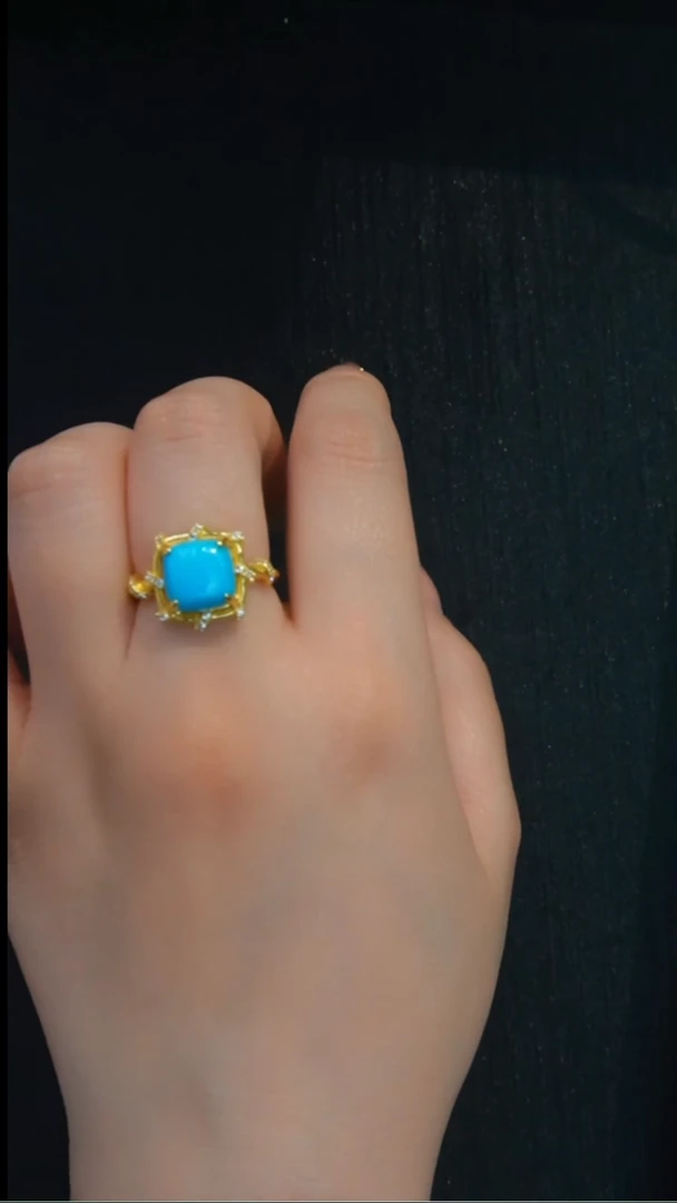 未镶嵌绿松石戒指发货一件