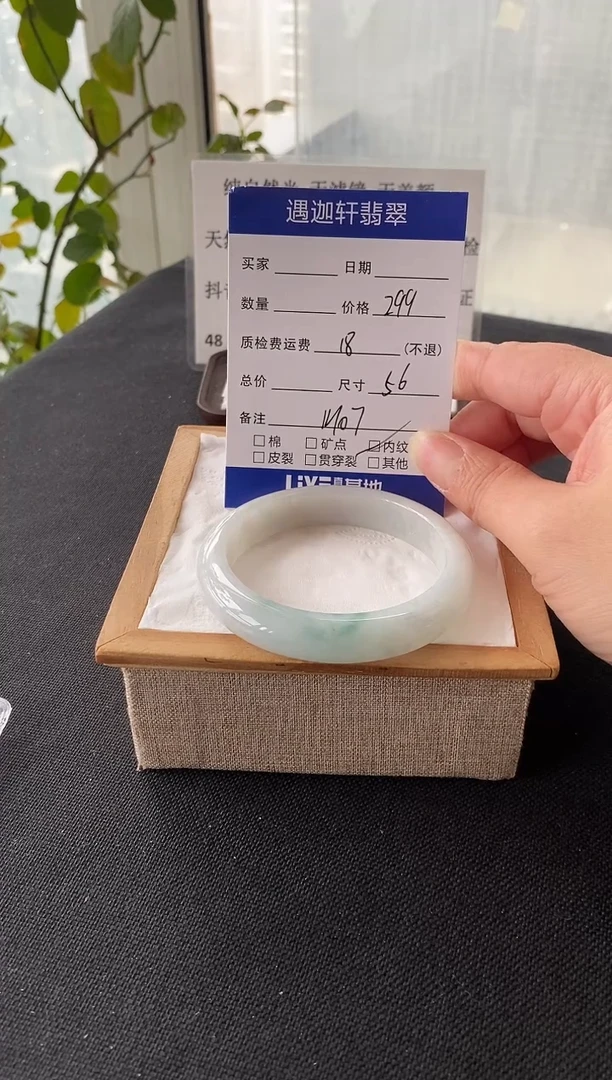 未镶嵌手镯翡翠56圈口 M07编码