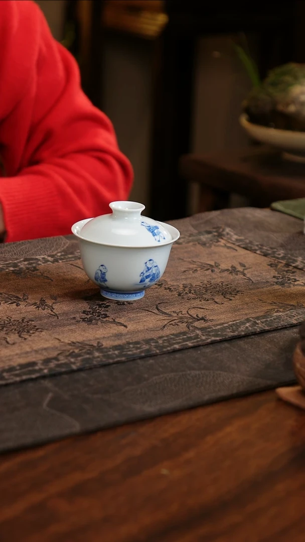 【闪购商品】杯子聚澜堂捉迷藏两才盖碗