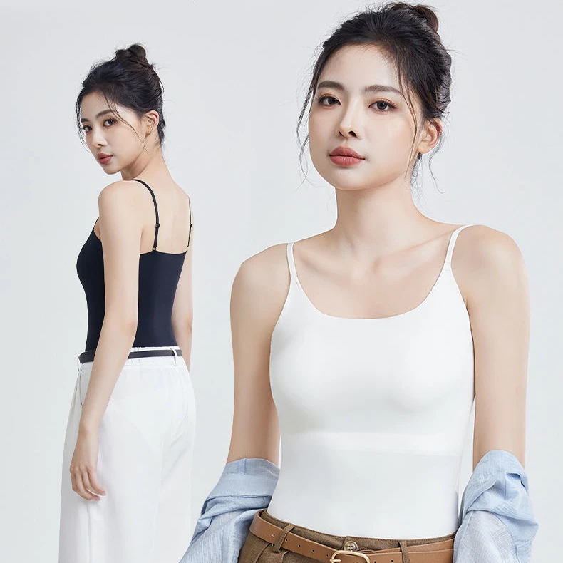 【云云专属】薄款无痕无钢圈美背一体性感抑菌带杯吊带