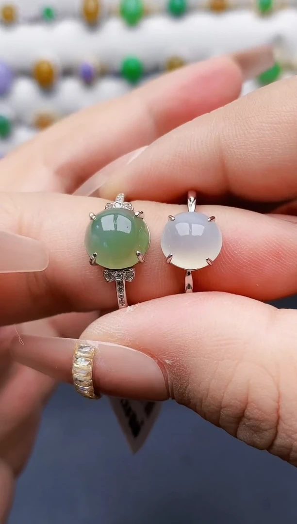 银S925镶嵌戒指翡翠0003