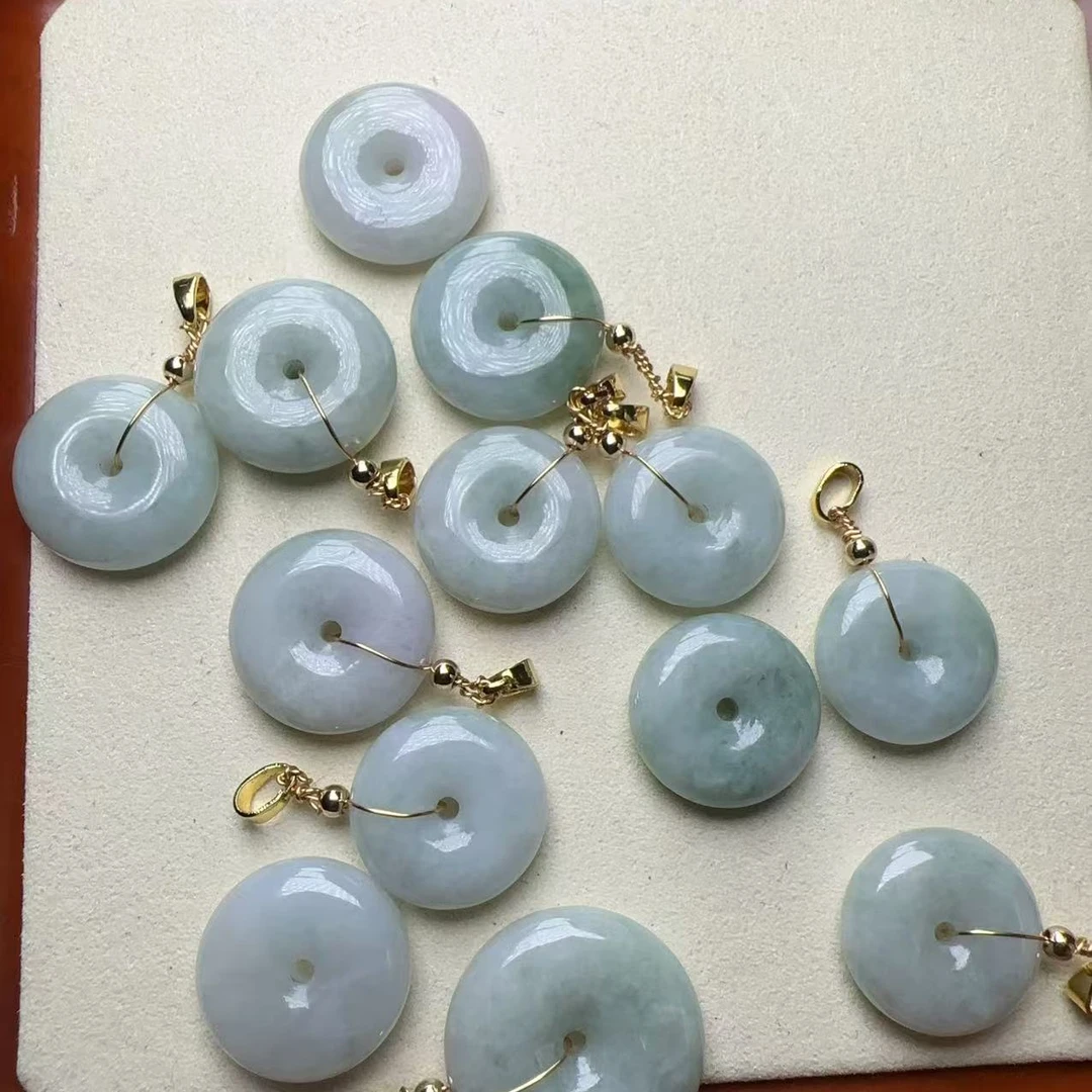 天然翡翠A货小平安卡多样性发货拍一发一