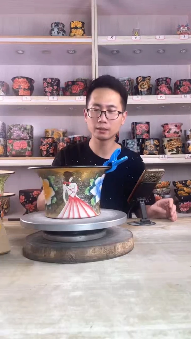 摆件102陶花岛多肉陶瓷花盆罐——微瑕