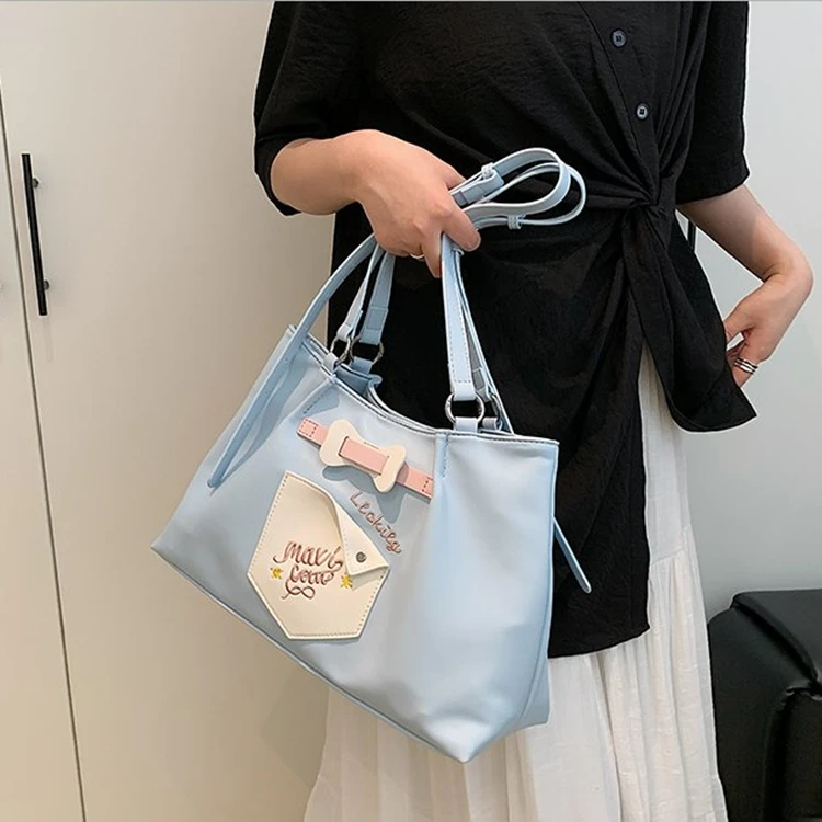 新款牛油果绿清新系撞色大容量通勤高级感百搭腋下大包单肩斜挎包