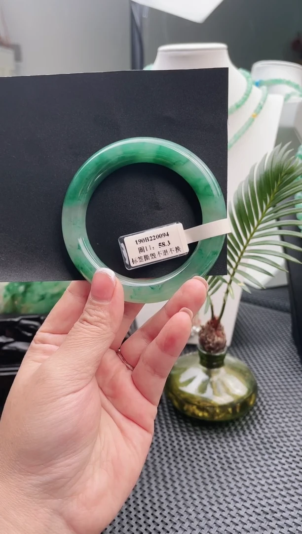 未镶嵌手镯石英质玉（非洲翠）手镯