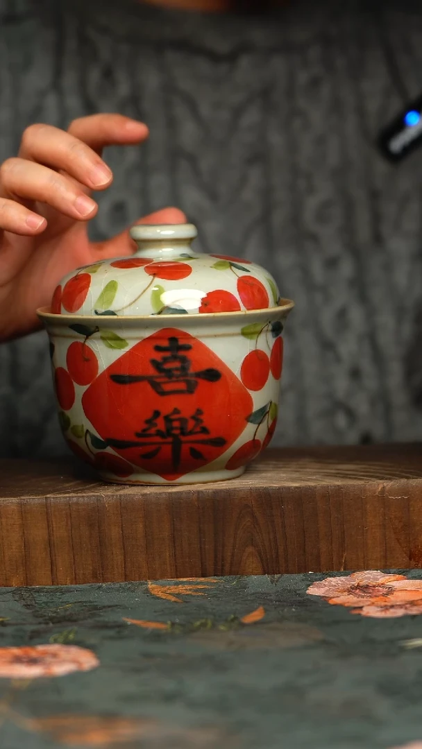 杯釉下彩手工手绘同款陶器