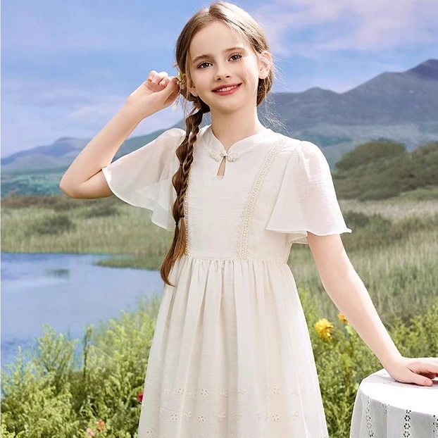 公主风中国风女公主裙夏季连衣裙汉服女童洋气韩版夏装学生2117