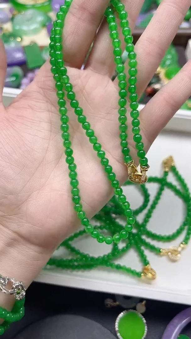颈饰未镶嵌翡翠小米珠项链