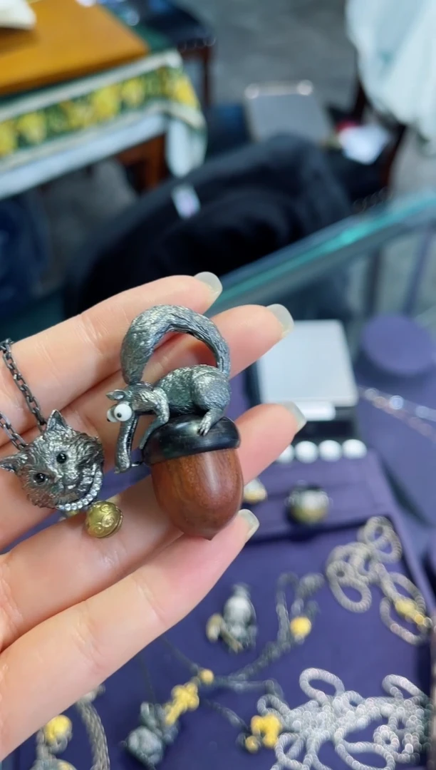 吊坠925银木质冰河世纪