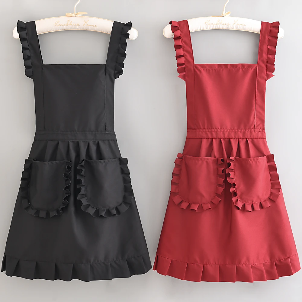 25年爆款公主裙式防污围裙家用厨房做饭工作服舒适透气防污罩衣