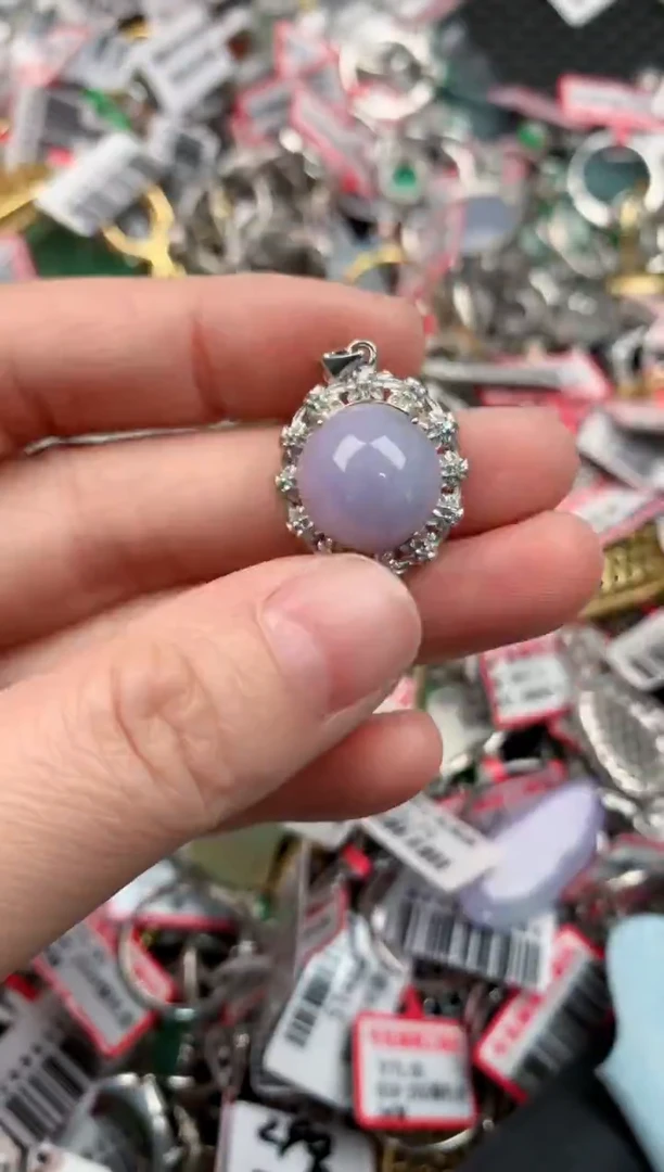 银S925镶嵌戒指翡翠333             9