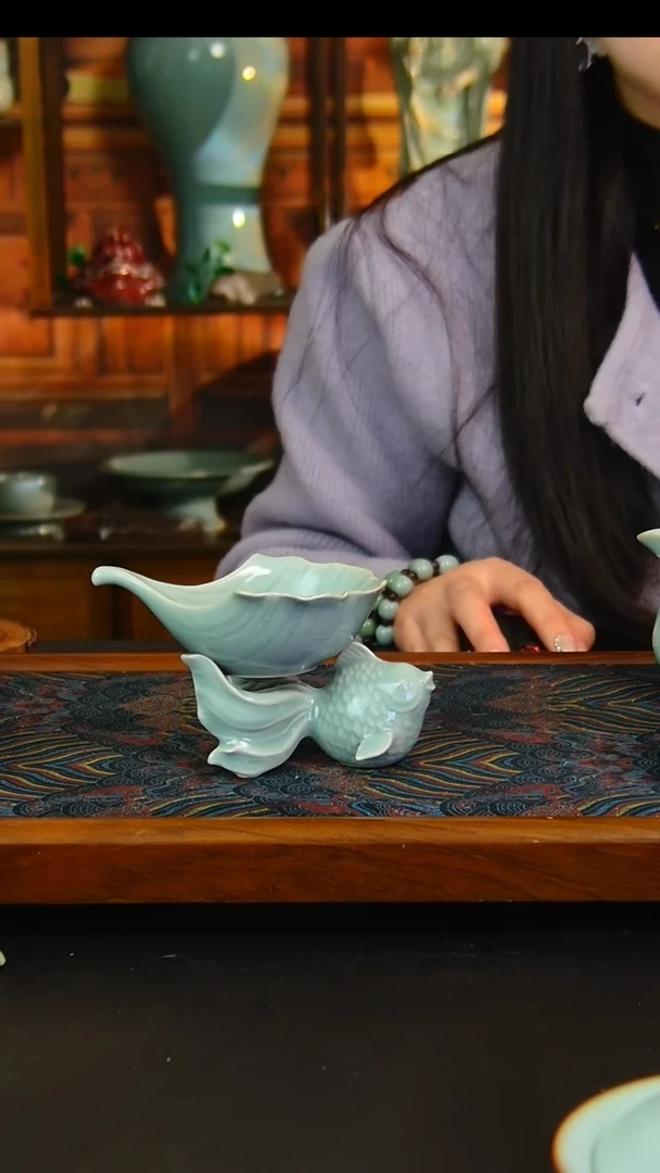 瓷片如鱼得水茶漏，一级品