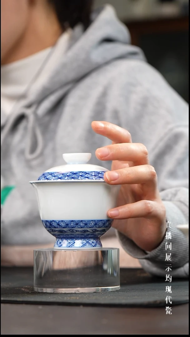 景德镇青花盖碗盖碗