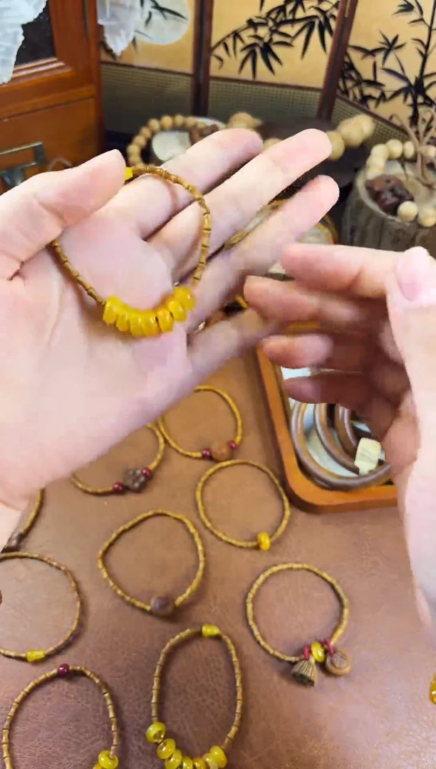 手串桃核单圈竹节七宝福禄