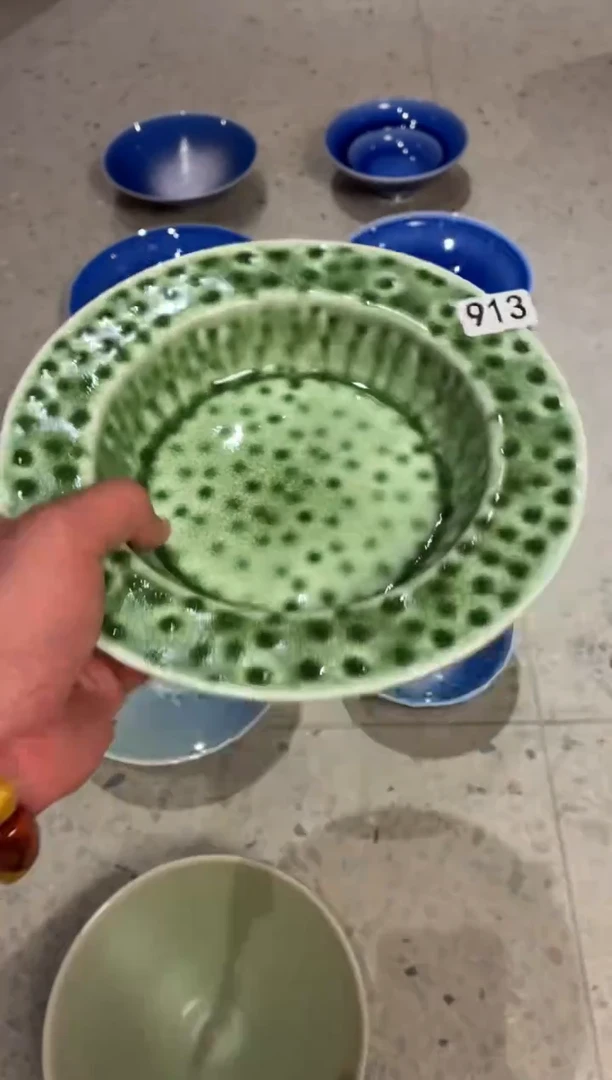 瓷片N**i913 知否草帽盘1个