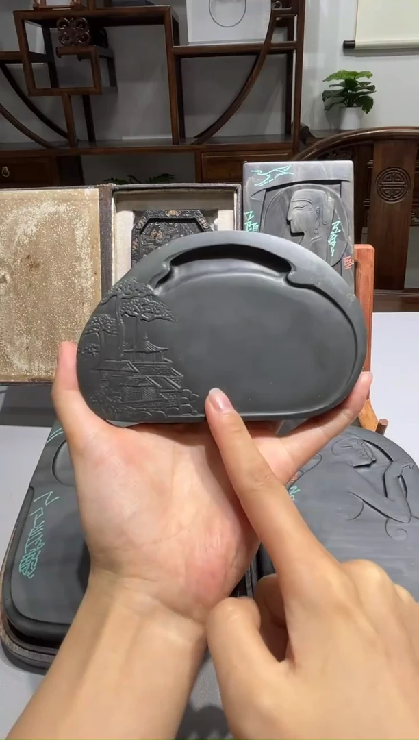 大道文化双节高货大漏老坑歙砚一方