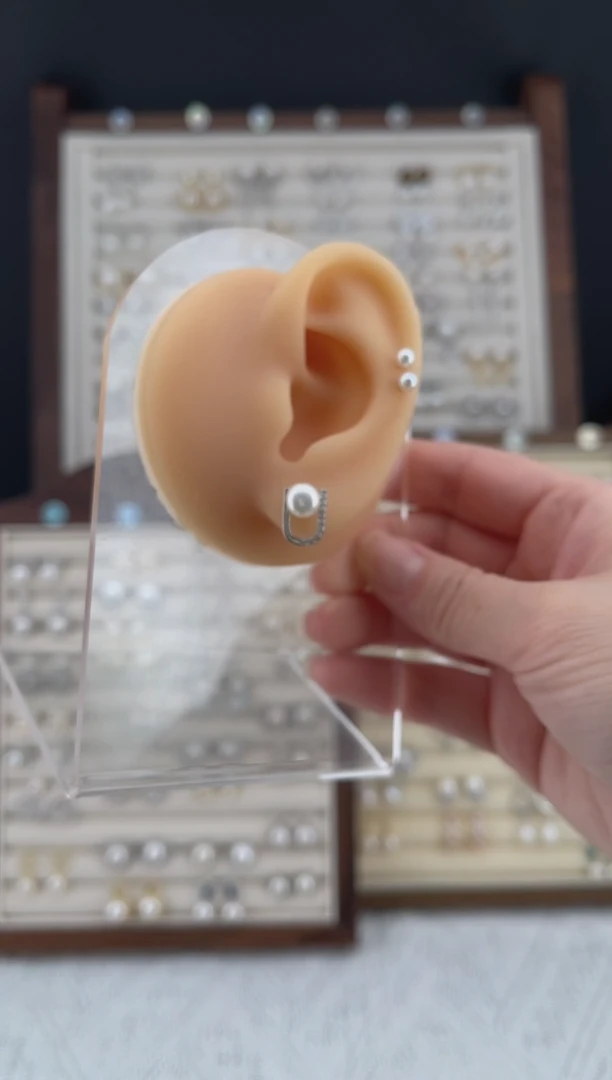 合金耳饰淡水珍珠24