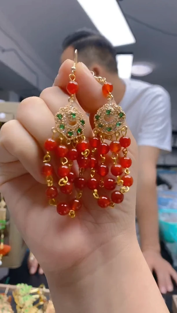 【闪购商品】玛瑙/玉髓耳饰合金27玛瑙饰品