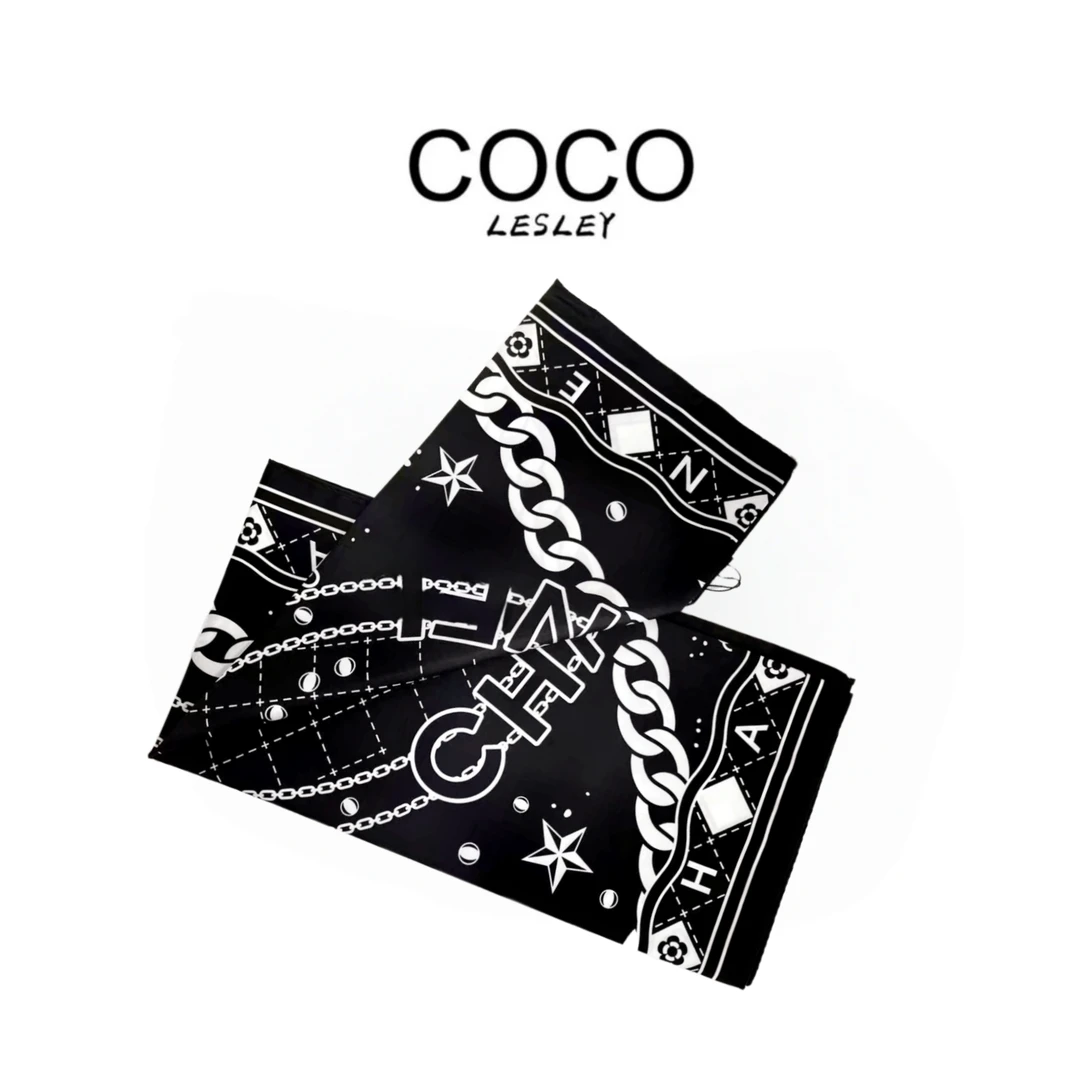 【COCO LESLEY】极简风厚款休闲风森系法式围巾情侣黑白休闲时尚X17