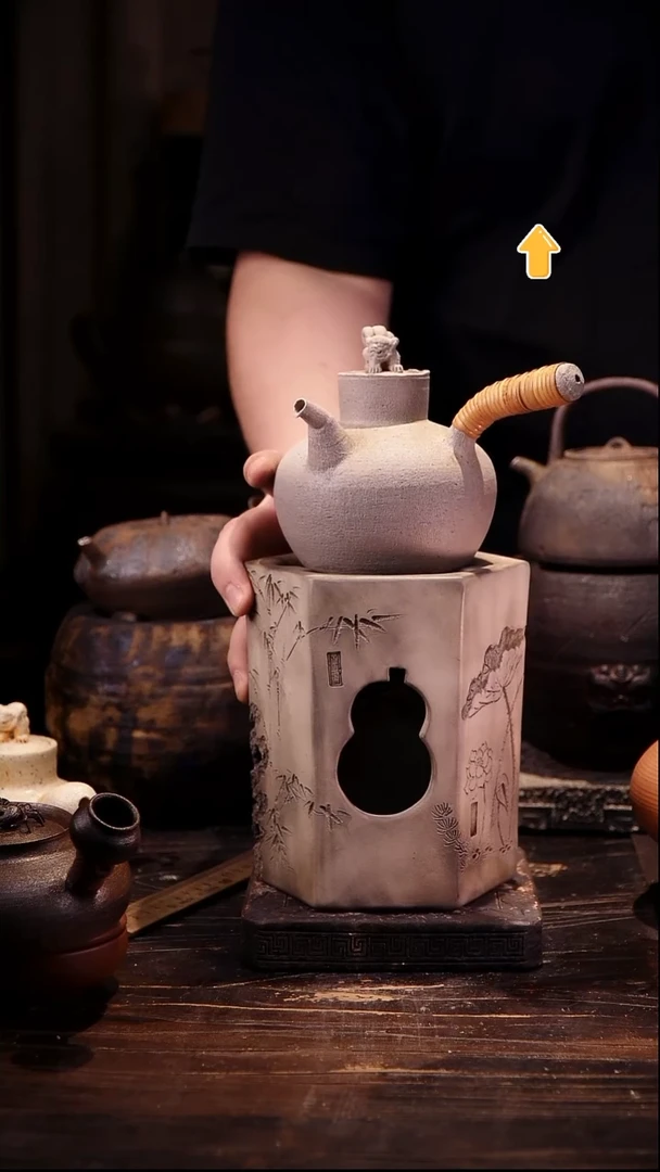 狮子侧把加六角雕刻炉