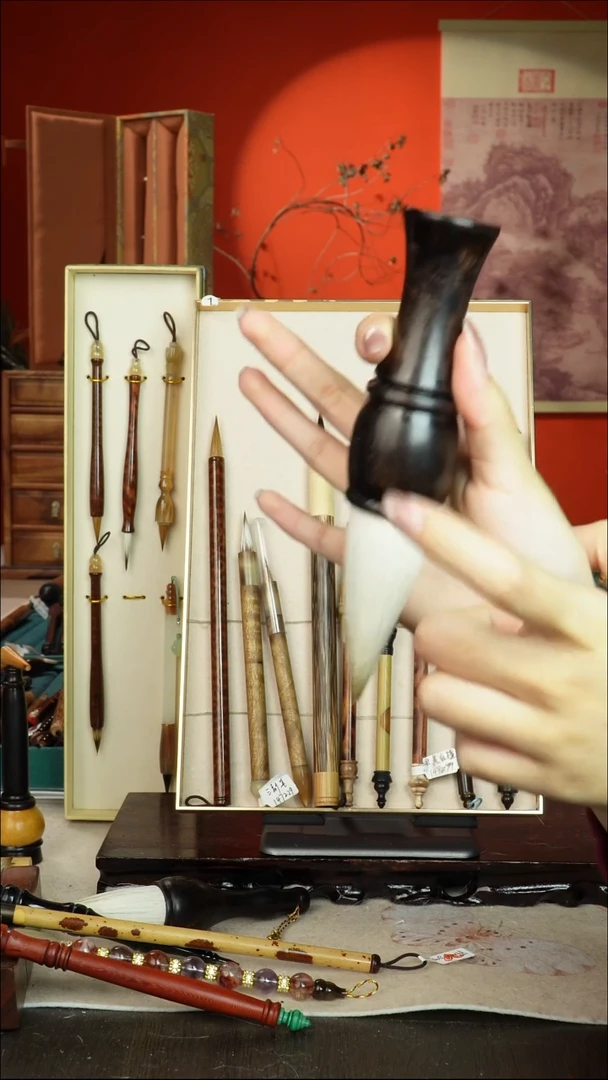 179号闪孤品高货毛笔链接 清水试笔 蘸墨不退