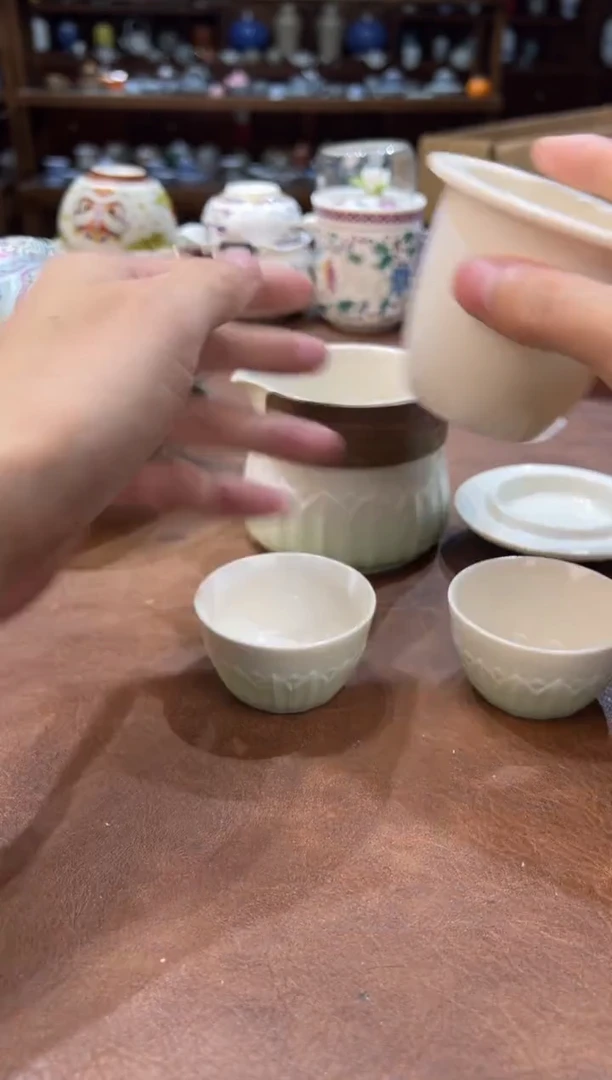 真的很便宜超好看会开片的旅行茶具