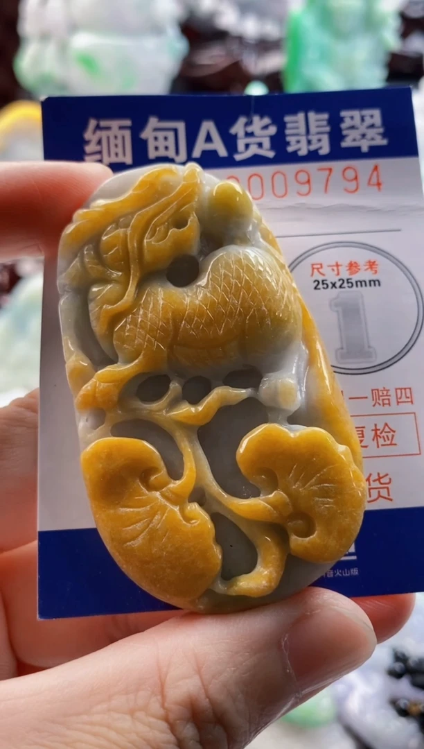 翡翠未镶嵌吊坠(不含链)1