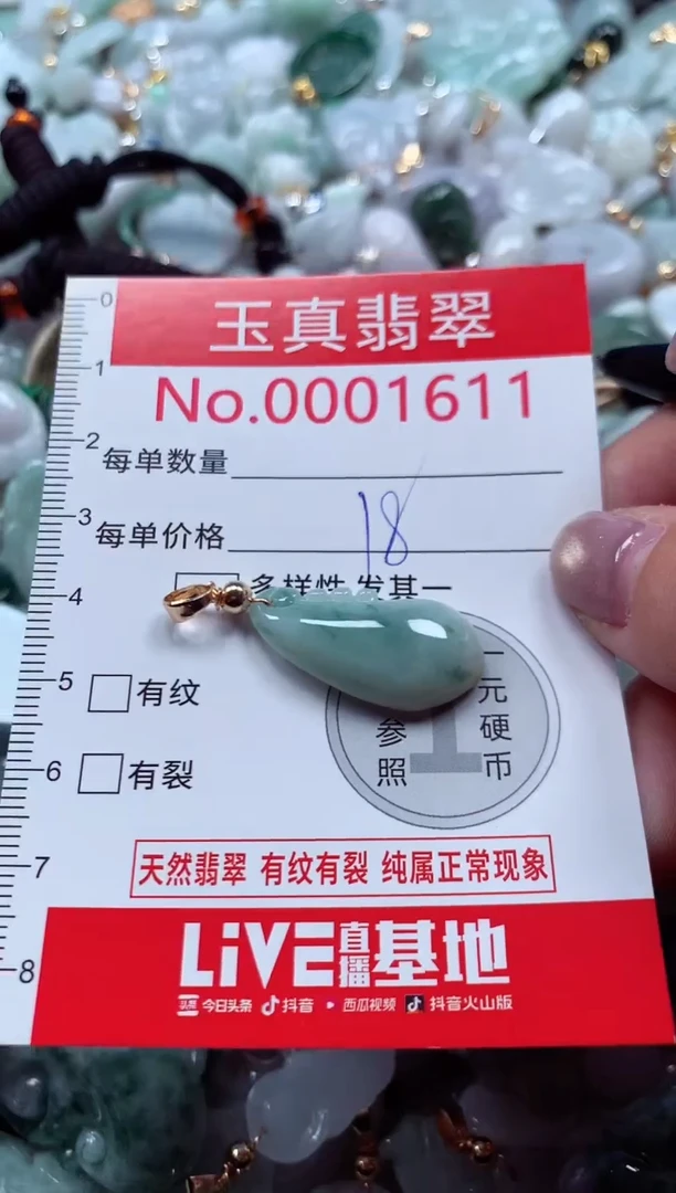 吊坠(不含链)未镶嵌翡翠1611