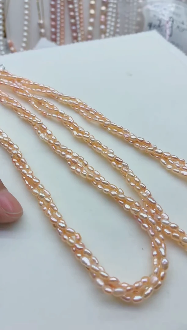 淡水珍珠银S925镶嵌项链多样性发其一，非无暇