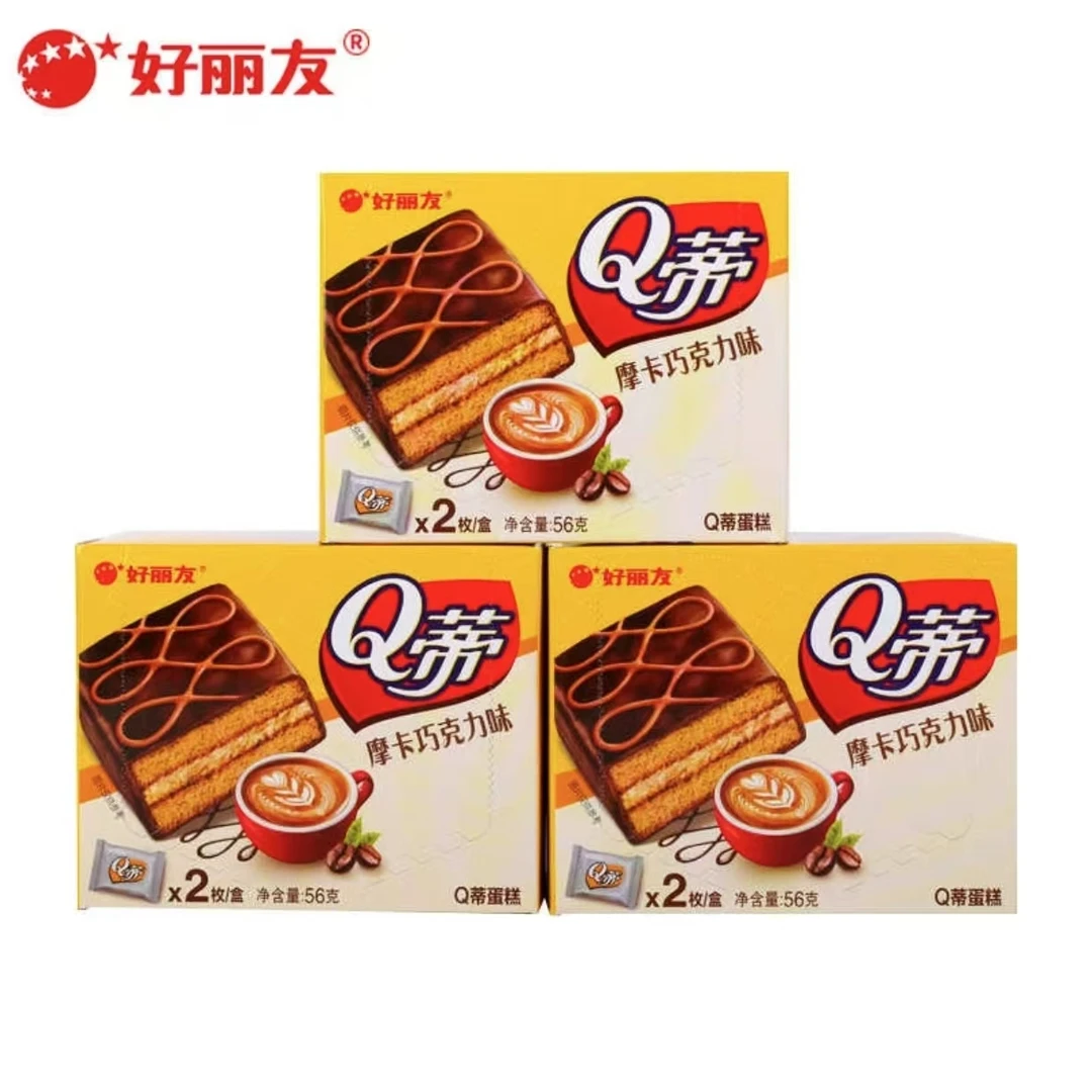 好丽友Q蒂6枚夹心早餐面包充饥小零食口味随机发