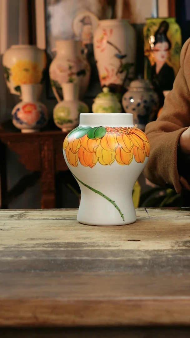 【闪购商品】瓷片景德镇纯手工釉下彩精品花瓶