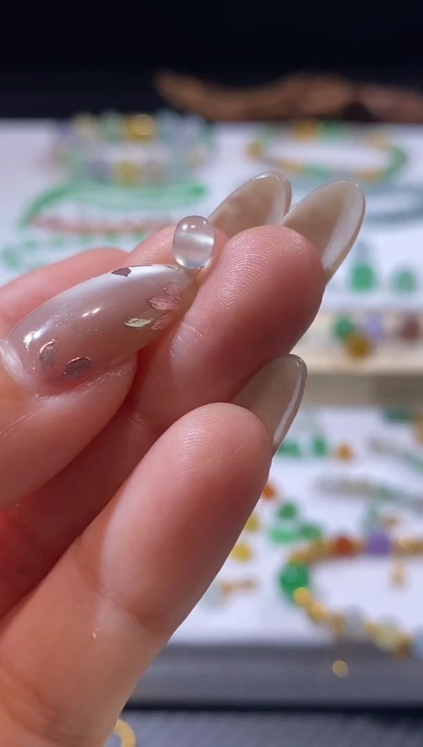 未镶嵌定制翡翠卡5.1g鼓珠 福利不退不换