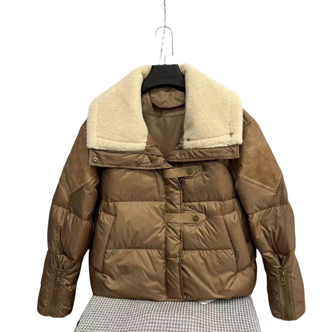 309  纯色  设计感  时尚  百搭  舒适  保暖羽绒服