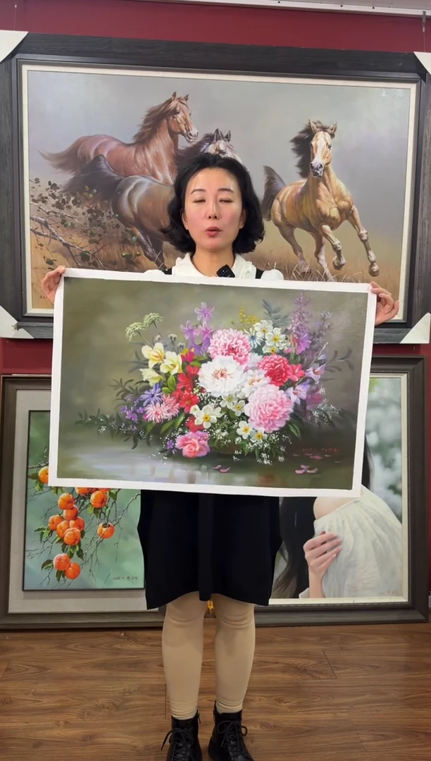 油画【67号】约50*70cm丨朝鲜原创纯手绘孤品油画丨顺丰包邮