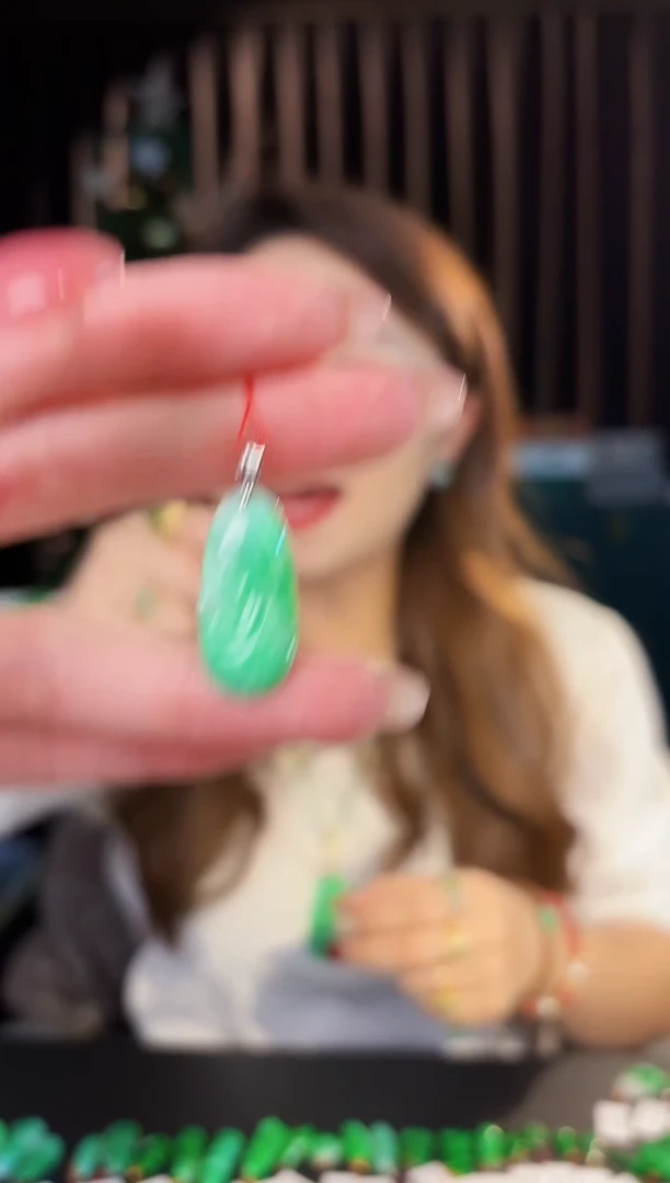 【闪购商品】翡翠颈饰18K金镶嵌缅料A货/支持复检/一件