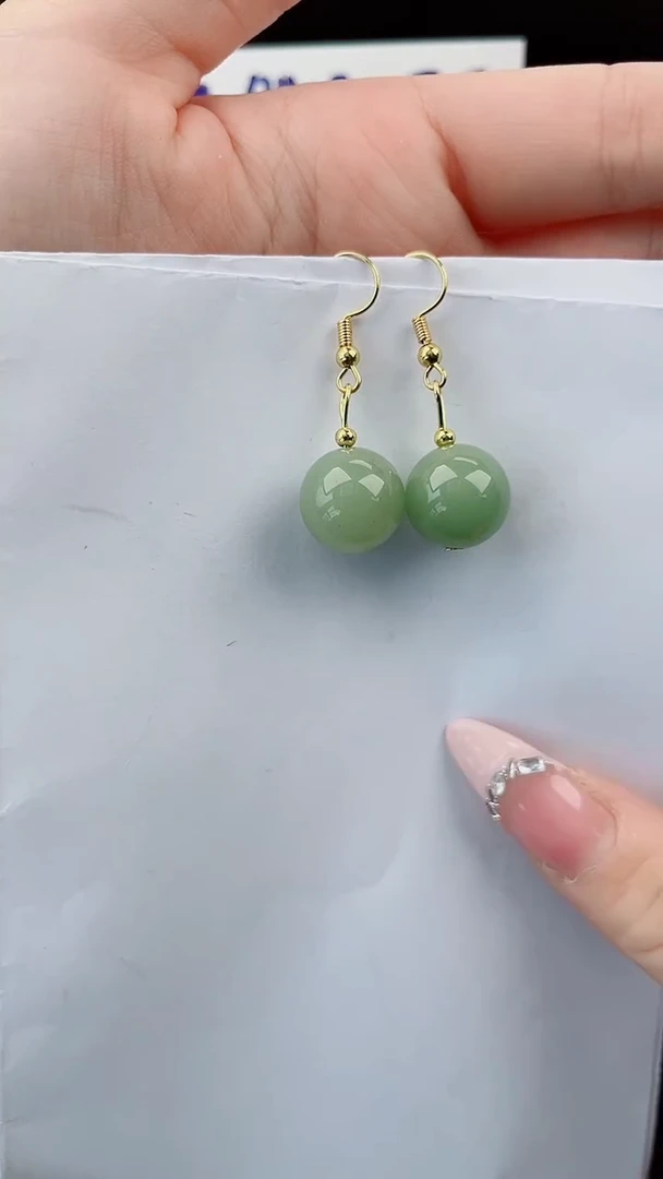 东陵石未镶嵌耳饰555岚钻微色差T