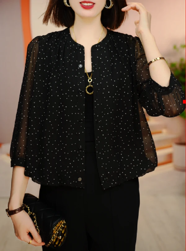 夏季新款高端新中式印花复古开衫可防晒时尚上衣女显瘦