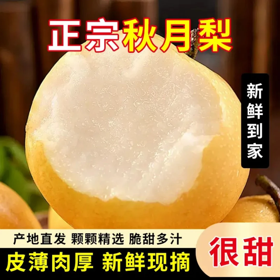 【彩礼装/坏果包赔】d正宗山东秋月梨清甜爆汁脆嫩爽口化渣当季水果