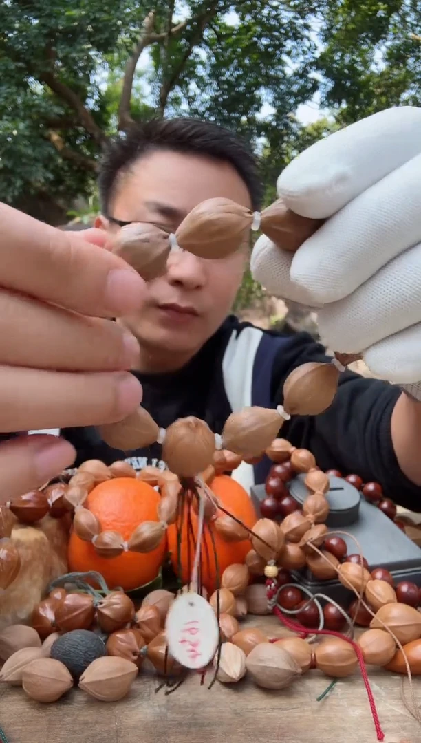 【闪购商品】橄榄核手串1624三面佛梅林铁核原生态手串1380