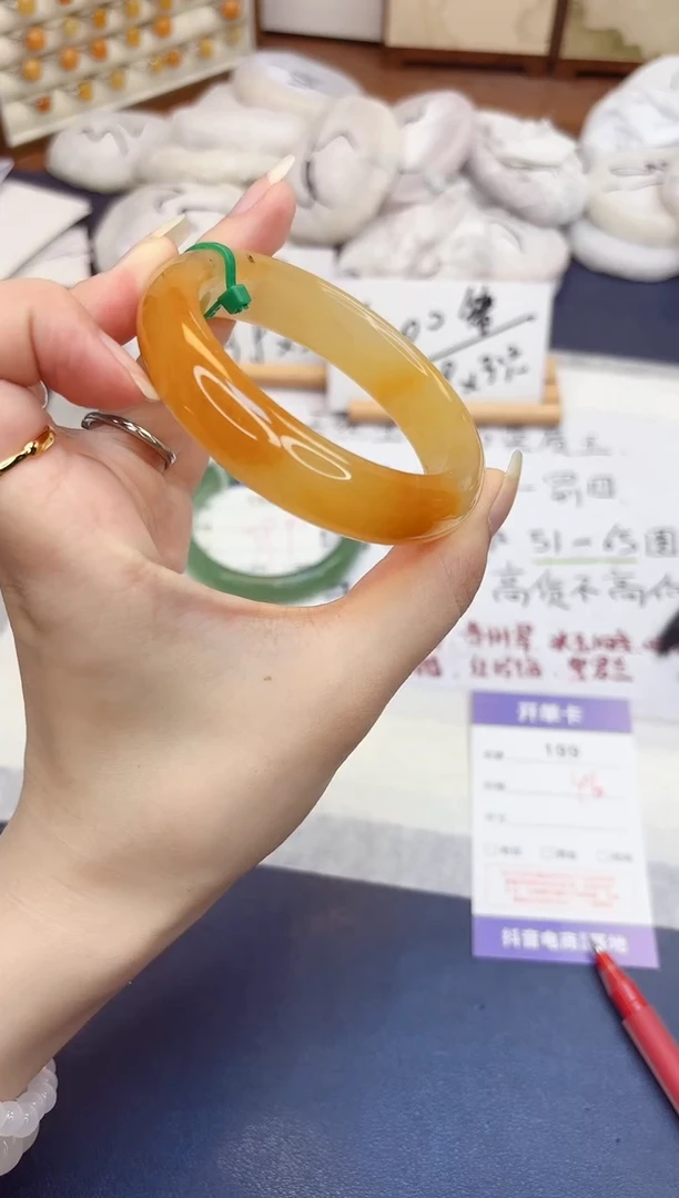石英质玉手镯未镶嵌199-财气镯-圈口56