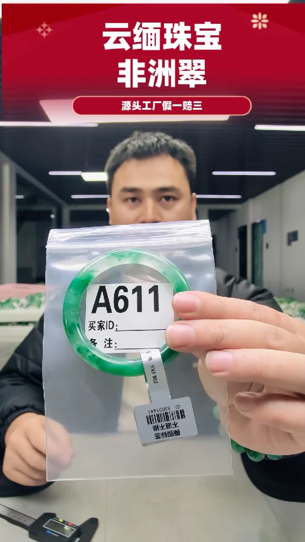 未镶嵌手镯石英质玉（非洲翠）55圈口A611